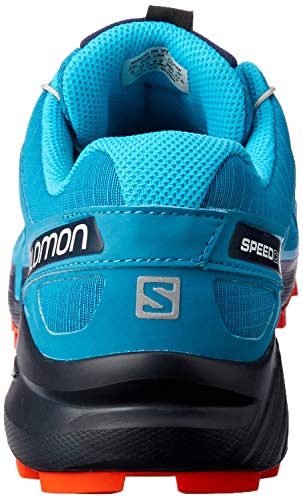 Salomon Speedcross 4, Zapatillas de Trail Running para Hombre, Azul (Fjord Blue/Navy Blazer/Cherry Tomato), 40 2/3 EU