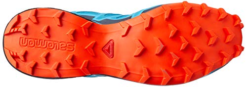 Salomon Speedcross 4, Zapatillas de Trail Running para Hombre, Azul (Fjord Blue/Navy Blazer/Cherry Tomato), 40 2/3 EU