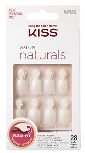 Salon Naturals – 28 Uñas Artificiales Blancas ksn03 C