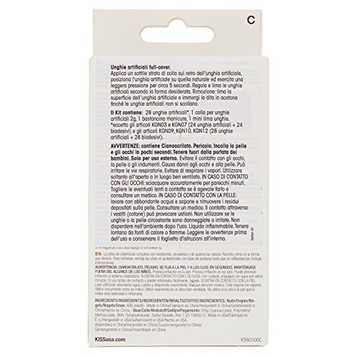 Salon Naturals – 28 Uñas Artificiales Blancas ksn03 C