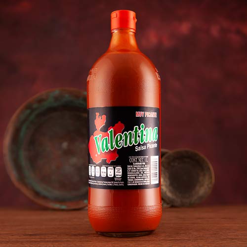 Salsa Valentina Muy Picante salsa mexicana extra caliente (etiqueta negra) 1 litro