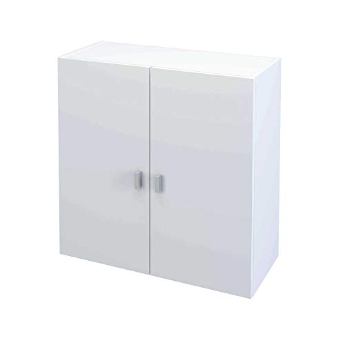 Samblo Armario Bajo de Cocina con 2 Puertas, Blanco, 26.5 x 60 x 60 cm