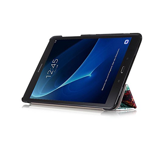 Samsung Tab A 10,1'' Funda,Cover para Galaxy Tab A 2016 Tablet,Smart Folio Case Cover Stand Protectora de PU Cuero Funda para Samsung Galaxy Tab A6 10.1'' SM-T580N / SM-T585N Tablet,Árbol de la suerte