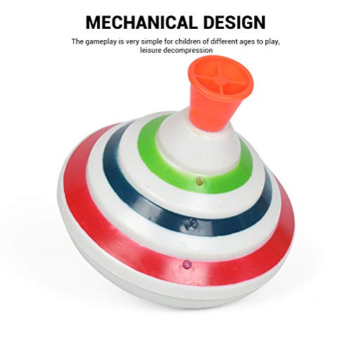 SAMTITY Push Down Spinning Top Toy con LED y música Spinning Top Toys Música Peg-Top Niños pequeños Spinning Gyro Toy Gift para niños