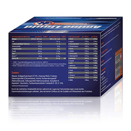 SanaExpert Amino Liquid, aminoácidos, BCAA y vitamina B6, 30 ampollas