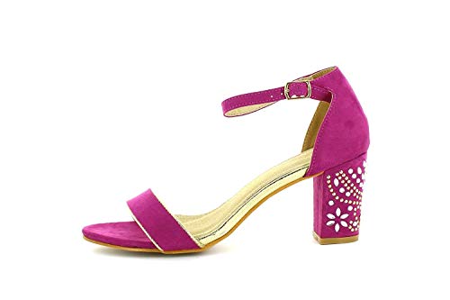 Sandalia Buganvilla Tacón Pedrería