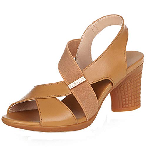 Sandalias De Tacón Alto Antideslizantes Ligeras Sandalias De Estilo Casual De Estilo Europeo Sandalias De Tacón Gruesas Y Cómodas De Verano