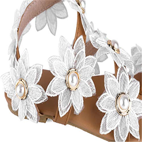 Sandalias Planas Ligeras Antideslizantes De Flores Sandalias Casuales De Estilo Europeo Sandalias De Espiga De Verano Cómodas Para Mujer