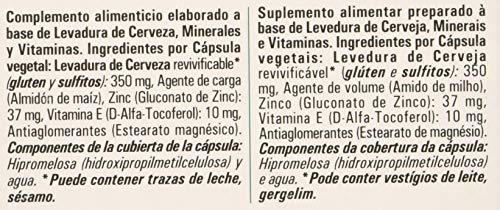 Sanon Levadura de Cerveza con Zinc y Vitamina E - 2 Paquetes de 60 Cápsulas