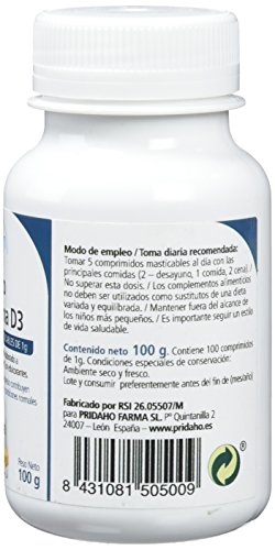 SANON - SANON Calcio + Vitamina D3 100 comprimidos de 1 g