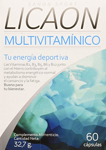 Sanon Sport Licaon, Complemento Alimenticio, Multivitamínico, 60 Cápsulas, 32,7 g