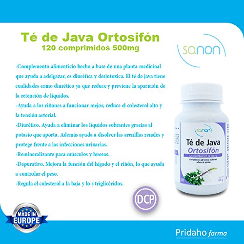 SANON Té de Java Ortosifón 120 comprimidos 500mg