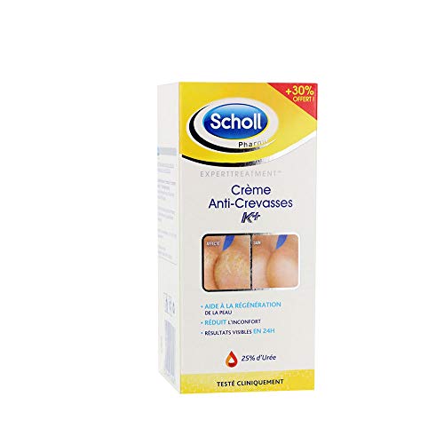Scholl - Crema reconstituyente para talones agrietados, reparador activo K+ (120 ml)