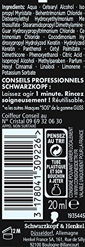 Schwarzkopf - Gliss - Masque Cheveux - Sos Ultimate Repair Sérum 20 ml