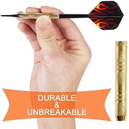 SCOBUTY Dardos Punta Plastico,Dardos Profesionales,12 pcs Set de Dardos Profesionales,Deporte de Ocio para la Oficina con 30 vuelos y 100 Consejos de Dardos y una Bolsa de Almacenamiento