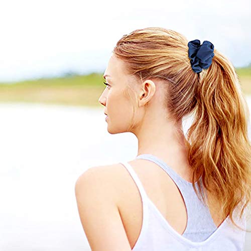 Scrunchies Gasa Elástico, 12pcs Coleteros de Tela Coloridas, Crunchies Pelo de Flexible, Gomas del Pelo para Niña/Mujer, Adecuado para Deportes, Fiestas, Escuelas, Viajes, etc