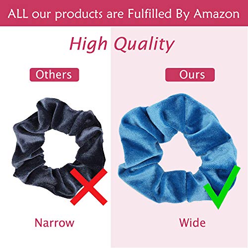 Scrunchies Gasa Elástico, Scrunchies Para el Pelo Velvet Elástico,Scrunchies Pastel Velvet Elástico Hair Scrunchies-Accesorios Para el Cabello Para Mujeres Niñas