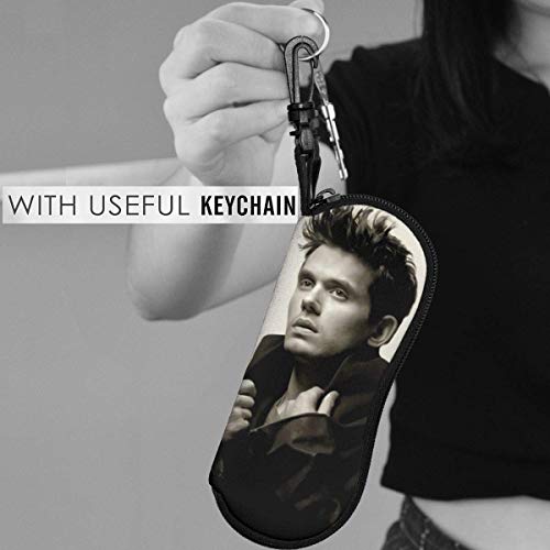 SDFGJ John Mayer - Estuche portátil para gafas de sol, funda blanda para gafas, con mosquetón