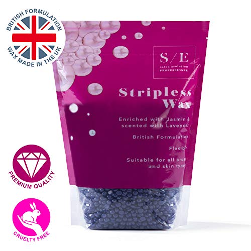 S/E Cera Depilatoria Caliente Frijoles de Cera Wax Profesional Para Hombre y Mujere para Leliminación Del Vello - Cara, Bikini, Piernas, Nariz (Jazmín & Lavanda, 500gx2, 110 piezas espátula)