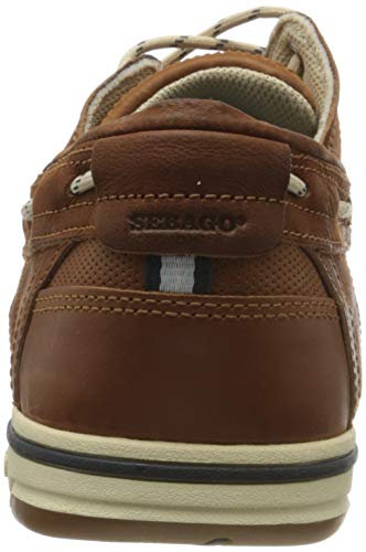 Sebago Triton Three Eyelets FGL, Náuticos para Hombre, Marrón (Brown Cognac 907), 41.5 EU
