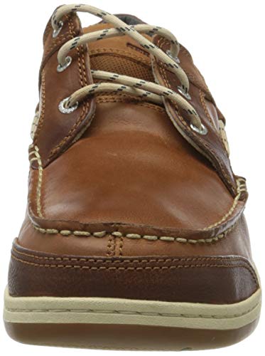 Sebago Triton Three Eyelets FGL, Náuticos para Hombre, Marrón (Brown Cognac 907), 41.5 EU