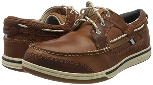 Sebago Triton Three Eyelets FGL, Náuticos para Hombre, Marrón (Brown Cognac 907), 41.5 EU