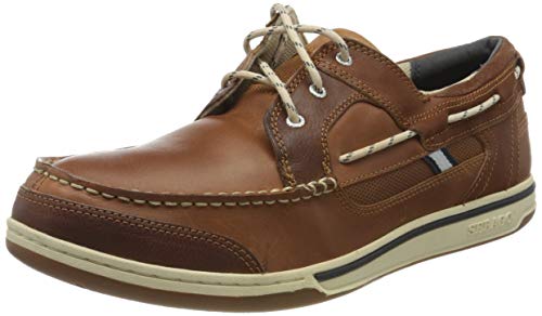 Sebago Triton Three Eyelets FGL, Náuticos para Hombre, Marrón (Brown Cognac 907), 41.5 EU