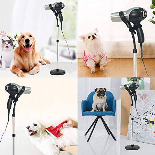Secador de Pelo Soportes Manos Libres con Altura Ajustable Base de Succión Extraíble Estable para El Baño Mujeres