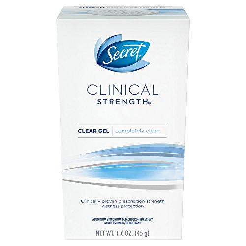 Secret Clinical Strength Clear Gel Women's Antiperspirant & Deodorant Completely Clean Scent 1.6 Oz, 1.600 Fluid Ounce by Secret