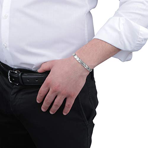 Sector No Limits Pulsera para hombre, Colección BASIC, larga 22 cm, de acero - SZS38