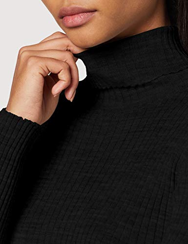 SELECTED FEMME Slfcosta LS Knit Rib Rollneck Noos Camisa Manga Larga, Negro (Black Black), X-Small para Mujer