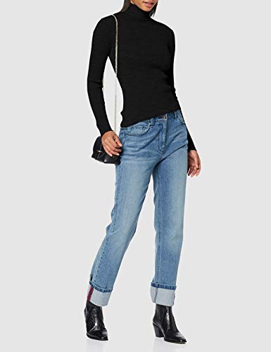 SELECTED FEMME Slfcosta LS Knit Rib Rollneck Noos Camisa Manga Larga, Negro (Black Black), X-Small para Mujer