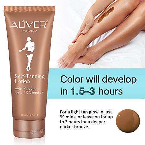 Self Tanner, Natural Ingredients and Nourishing Formula Sunless Tanning Lotion, Dark Gradual Tan, Flawless Darker Bronzer Skin for Body