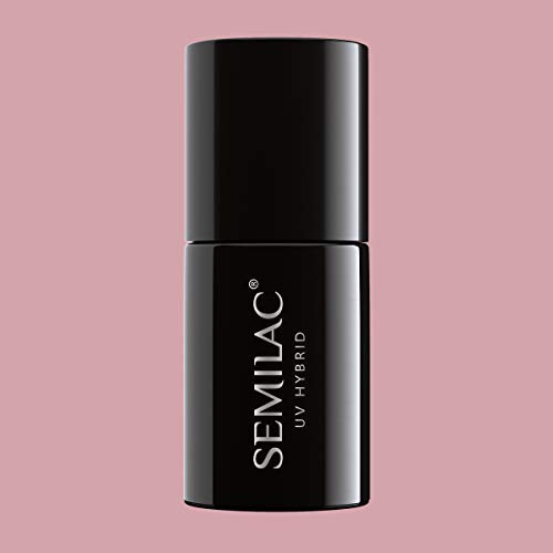 Semilac Esmalte de uñas híbrido, número 004, 7 ml, color piel clásico