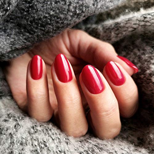 Semilac Esmalte de uñas híbrido UV, número 027, 7 ml, rojo intenso