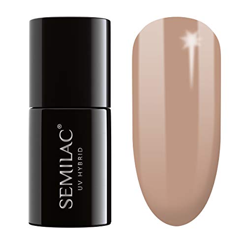 Semilac Esmalte de uñas híbrido UV, número 138, 7 ml, Perfect Nude