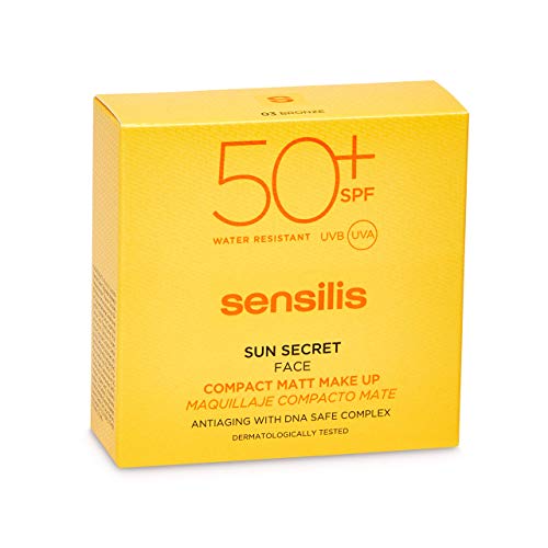 Sensilis Sun Secret - Maquillaje Compacto de Acabado Mate con SPF50+, Tono 03 Bronze - 10 g