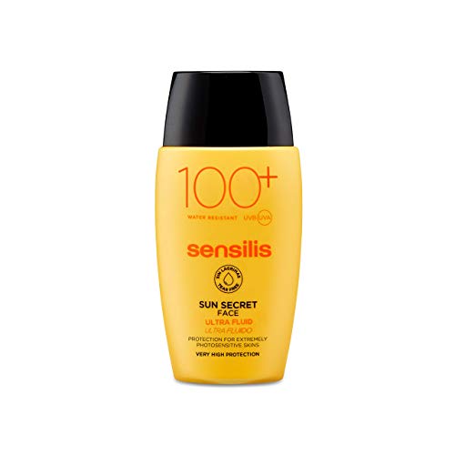 Sensilis Sun Secret - Protector Solar Facial Ultra Fluido 100, para Pieles Sensibles e Intolerantes al Sol - 40 ml
