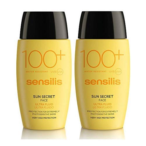 Sensilis Sun Secret Ultra Protector Solar Facial SPF50+, Pack de 2 unidades de 40 ml