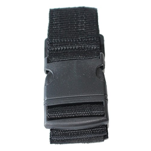 SEPOX - Correas de equipaje para maleta, cinturones de viaje, 175 cm, 2/4 piezas, iridiscentes, rojo, verde, negro, rosa, camuflaje Negro Negro 2" Ordinary Buckle