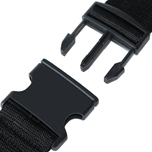 SEPOX - Correas de equipaje para maleta, cinturones de viaje, 175 cm, 2/4 piezas, iridiscentes, rojo, verde, negro, rosa, camuflaje Negro Negro 2" Ordinary Buckle