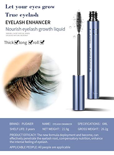 Sérum para Crecimiento de Pestañas Natural Vitamina E Potenciador para Pestañas Más Largas más gruesas y completas efecto visible solo 15 días