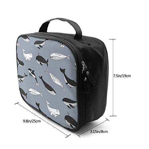 Sesperm Whale Killer Whale Blue Whale - Estuche organizador portátil para maquillaje, cosméticos, brochas de maquillaje, joyas, accesorios digitales