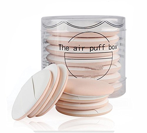 Set (7 unidades) de almohadillas de aire esponjosas multifuncionales, para maquillaje, aplicadores de base de doble uso, en seco y húmedo, con caja para cremas BB, CC y base líquida