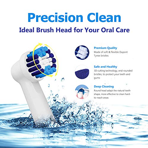 Set de 12 Precision Clean recambios para cepillo de dientes eléctrico recargable Oral B, cabezales de cepillo compatibles para Braun y Oral-B Vitality Pro Smart Genius