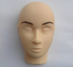 Set de cejas artificiales, de pelo 100% natural para pegar - hecho a mano, con adhesivo y pinzas Color castaño