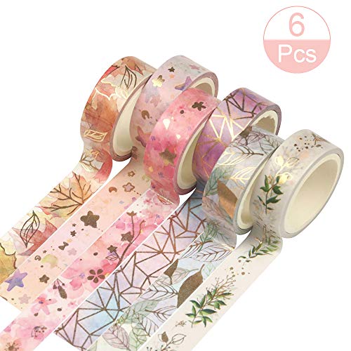 Set de Cinta Washi,8 Rollos Cinta Adhesiva de Lápiz Labial,Cintas Washi Decorativas,Cinta de Colección de álbumes de Recortes,para Pegatinas de Lápiz Labial, Decoración, Suministros para Fiestas