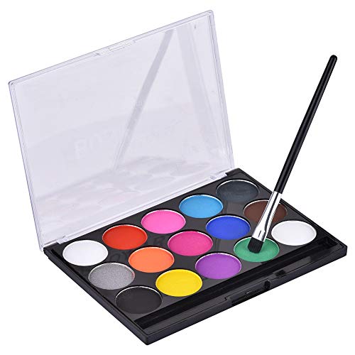 Set de pintura corporal -15 plantillas, pinturas lavables-Halloween Art Party Set de maquillaje de lujo