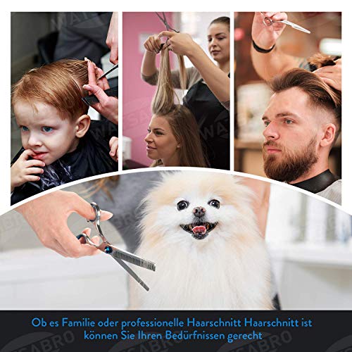 Set de tijeras de pelo de WATSABRO, el juego de cortapelos profesional antioxidante es adecuado para hogares y salones de peluquería y se puede utilizar para hombres, mujeres y mascotas.