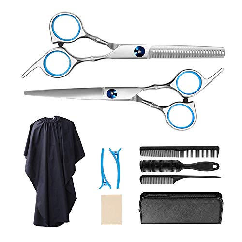 Set de tijeras de pelo de WATSABRO, el juego de cortapelos profesional antioxidante es adecuado para hogares y salones de peluquería y se puede utilizar para hombres, mujeres y mascotas.